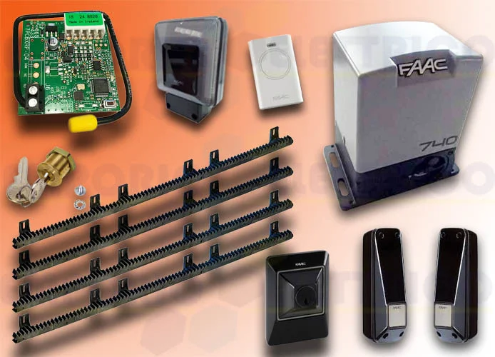 faac automation kit delta2 kit safe + 4mt rack nyl emp1056303445crem