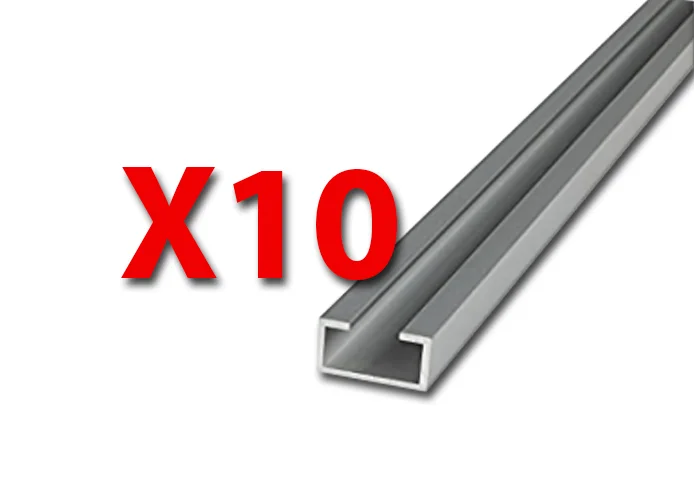 faac aluminium profile kit 10pz d 2,5m xs55, xs85 105687